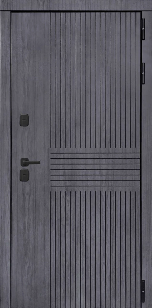 Входная дверь ДвериПРО Берген ФЛ-185 (10мм, ПВХ ясень белый) DPRO204556 внешняя сторона